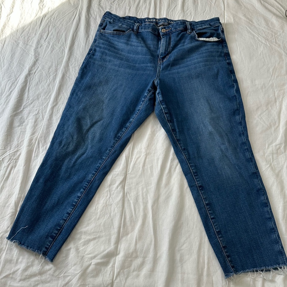 American Eagle Outfitters Dark Blue Ankle Jeans
